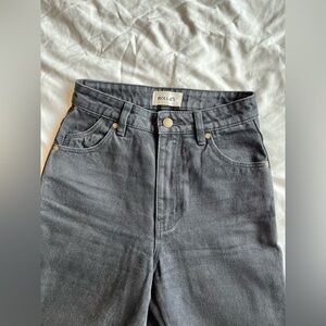 ROLLA’s straight leg high rise jeans